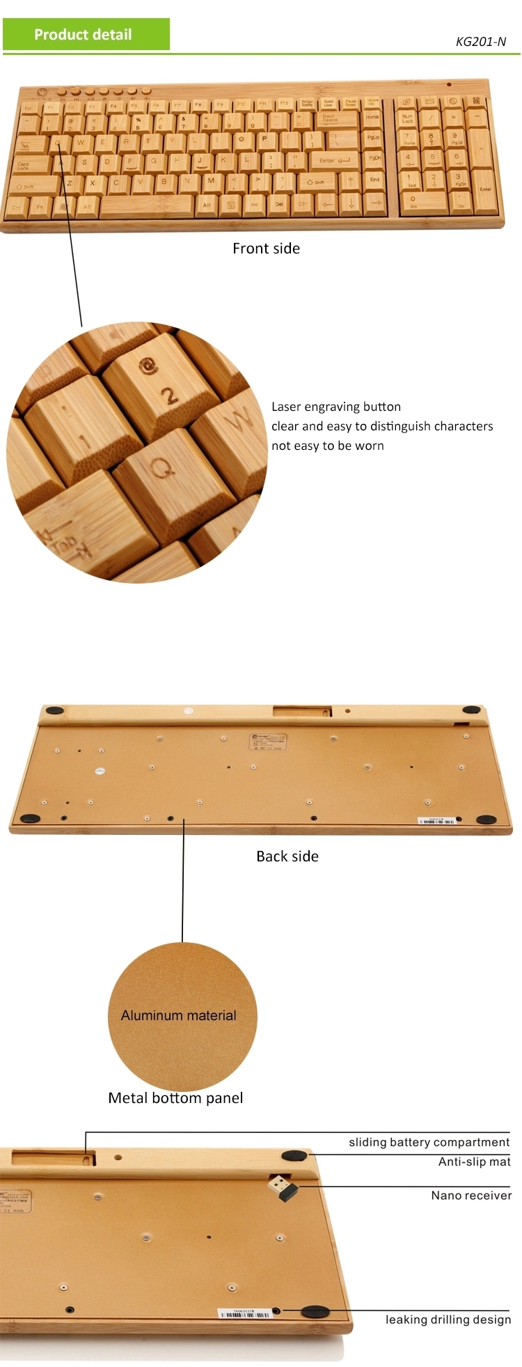 The Bamboo Wireless Keyboard and Mouse for Office