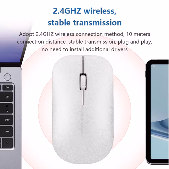 Rechargeable 2.4G RGB Silent Dual Mode Wireless Mouse 2 in 1 Wireless Gaming Mouse